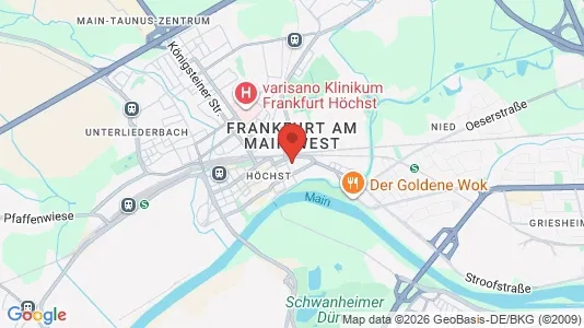 Apartments for rent i Frankfurt West - kort over placeringen
