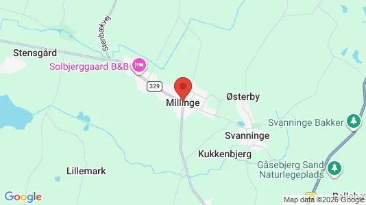 Houses for rent i Millinge - kort over placeringen
