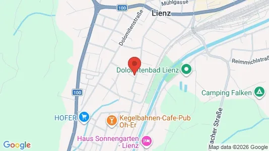 Apartments for rent i Lienz - kort over placeringen
