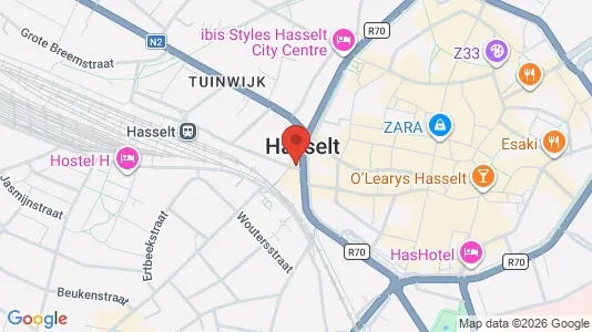 Apartments for rent i Hasselt - kort over placeringen