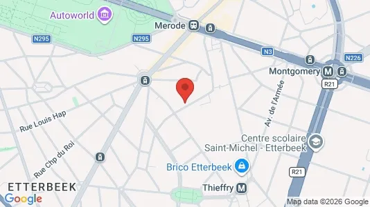 Apartments for rent i Brussels Etterbeek - kort over placeringen