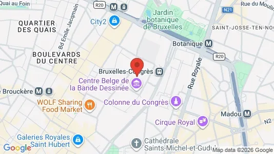 Apartments for rent i Stad Brussel - kort over placeringen