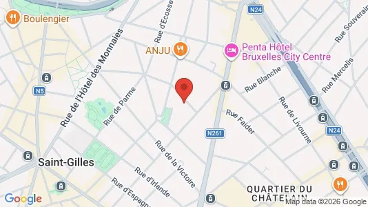 Apartments for rent i Brussels Sint-Gillis - kort over placeringen