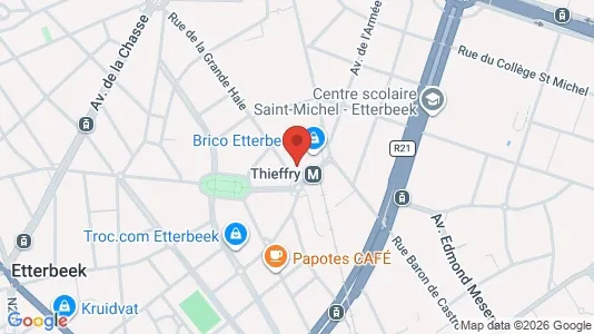 Apartments for rent i Brussels Etterbeek - kort over placeringen