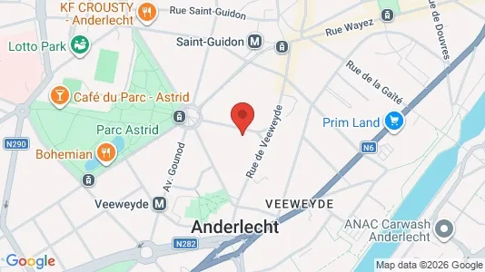 Apartments for rent i Brussels Anderlecht - kort over placeringen