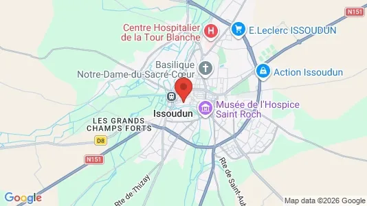 Apartments for rent i Issoudun - kort over placeringen