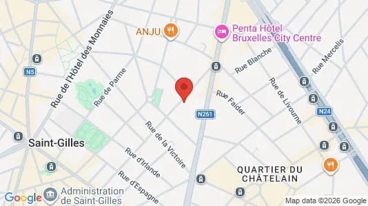 Apartments for rent i Brussels Sint-Gillis - kort over placeringen