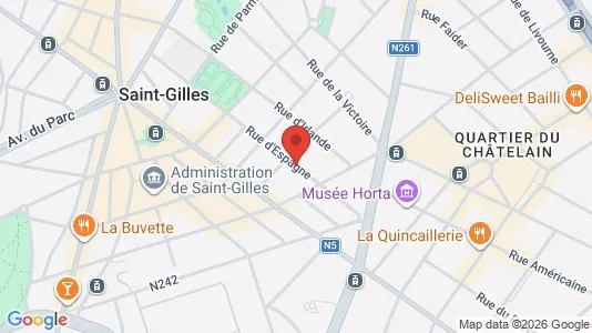 Apartments for rent i Brussels Sint-Gillis - kort over placeringen