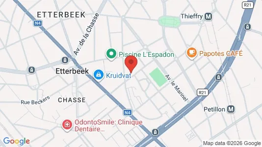 Apartments for rent i Brussels Etterbeek - kort over placeringen