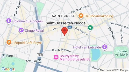 Apartments for rent i Brussels Sint-Joost-ten-Node - kort over placeringen