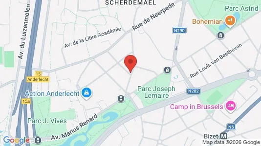 Apartments for rent i Brussels Anderlecht - kort over placeringen