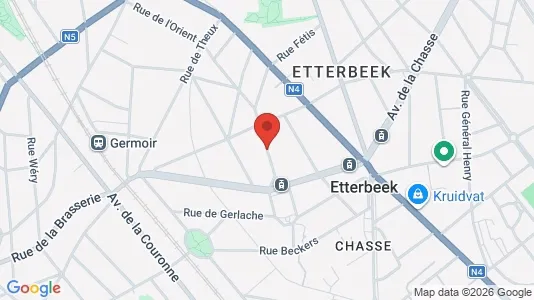 Apartments for rent i Brussels Etterbeek - kort over placeringen