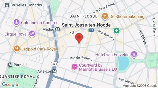 Apartments for rent i Brussels Sint-Joost-ten-Node - kort over placeringen