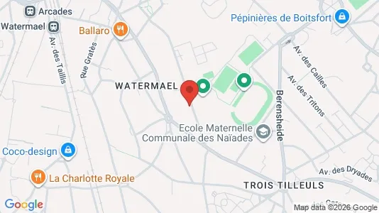Apartments for rent i Brussels Watermaal-Bosvoorde - kort over placeringen