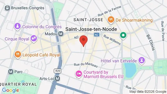 Apartments for rent i Brussels Sint-Joost-ten-Node - kort over placeringen