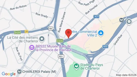 Apartments for rent i Charleroi - kort over placeringen