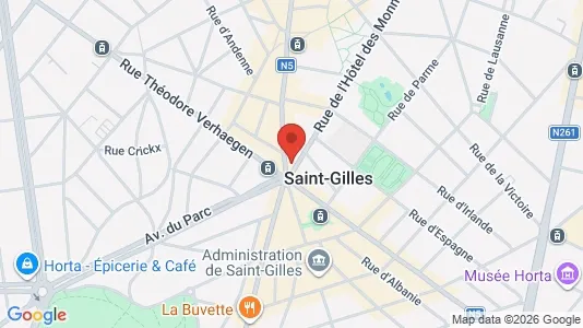 Apartments for rent i Brussels Sint-Gillis - kort over placeringen