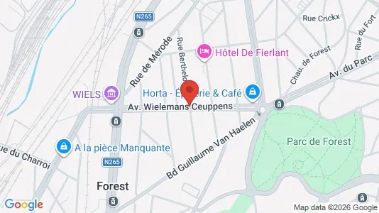 Apartments for rent i Brussels Vorst - kort over placeringen
