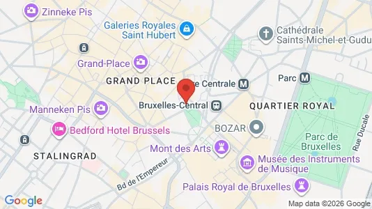 Apartments for rent i Stad Brussel - kort over placeringen