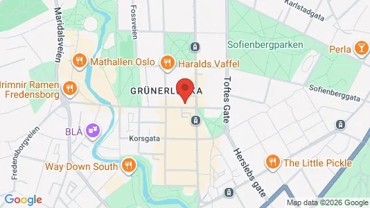 Apartments for rent i Oslo Grünerløkka - kort over placeringen