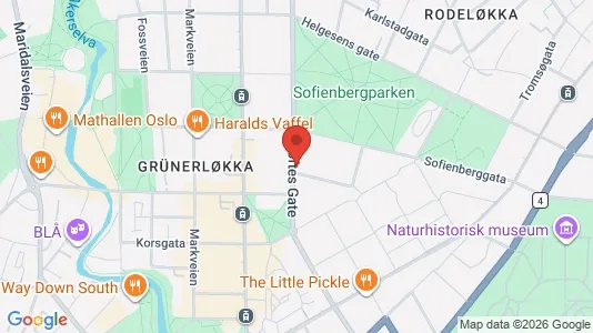 Rooms for rent i Oslo Grünerløkka - kort over placeringen