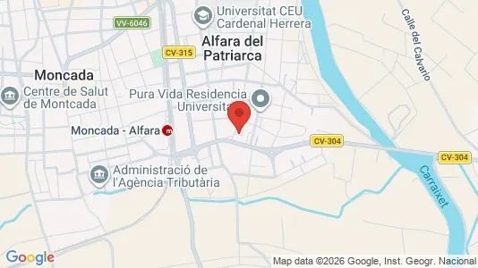 Apartments for rent i Alfara del Patriarca - kort over placeringen
