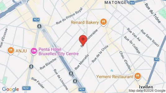 Apartments for rent i Brussels Elsene - kort over placeringen