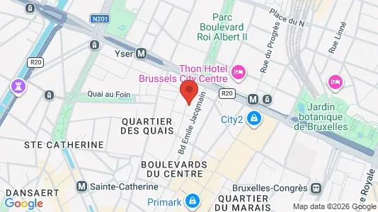 Apartments for rent i Stad Brussel - kort over placeringen