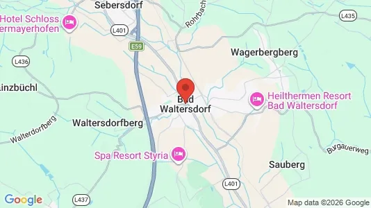 Apartments for rent i Bad Waltersdorf - kort over placeringen