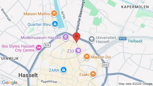 Apartments for rent i Hasselt - kort over placeringen