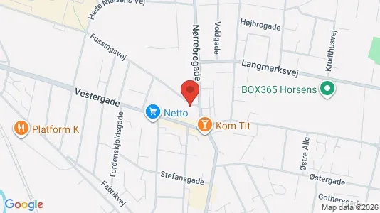 Apartments for rent i Horsens - kort over placeringen