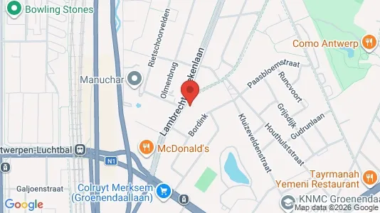Apartments for rent i Antwerp Merksem - kort over placeringen
