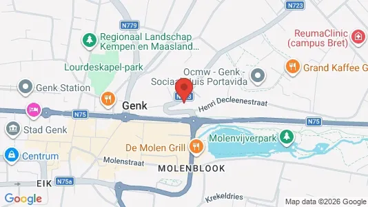 Apartments for rent i Genk - kort over placeringen
