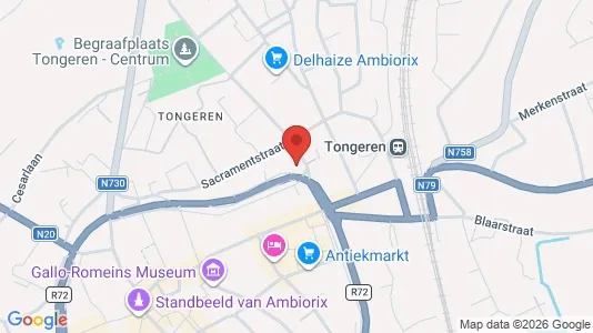 Apartments for rent i Tongeren - kort over placeringen