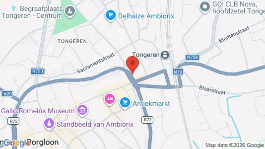 Apartments for rent i Tongeren - kort over placeringen