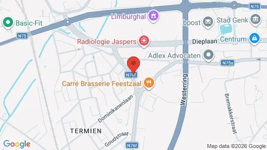 Apartments for rent i Genk - kort over placeringen