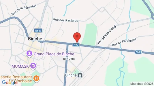 Apartments for rent i Binche - kort over placeringen