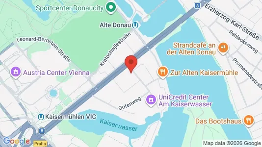 Apartments for rent i Vienna Donaustadt - kort over placeringen