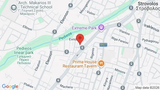 Apartments for rent i Nicosia Strovolos - kort over placeringen