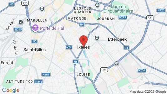 Rooms for rent i Brussels Elsene - kort over placeringen