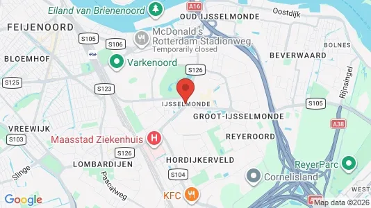 Apartments for rent i Rotterdam IJsselmonde - kort over placeringen