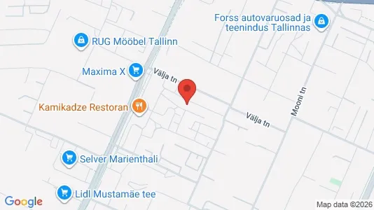 Apartments for rent i Tallinn Kristiine - kort over placeringen