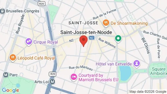 Apartments for rent i Brussels Sint-Joost-ten-Node - kort over placeringen