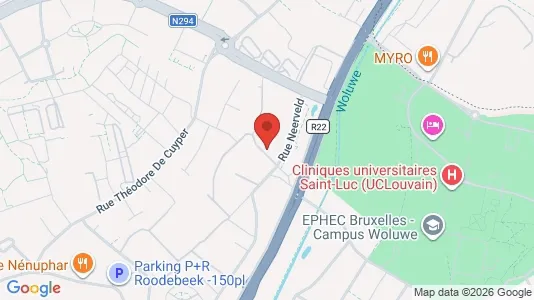 Apartments for rent i Brussels Sint-Lambrechts-Woluwe - kort over placeringen
