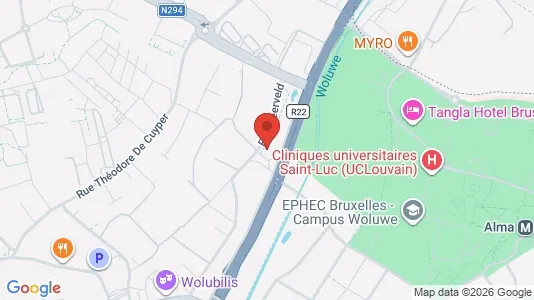 Apartments for rent i Brussels Sint-Lambrechts-Woluwe - kort over placeringen