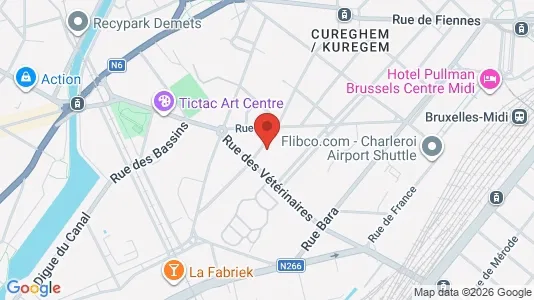 Apartments for rent i Brussels Anderlecht - kort over placeringen