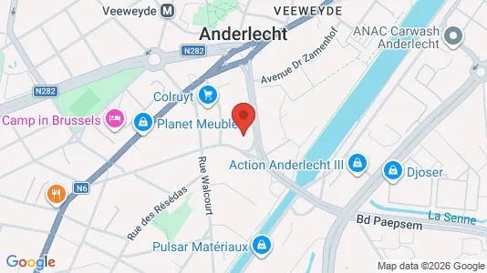 Apartments for rent i Brussels Anderlecht - kort over placeringen