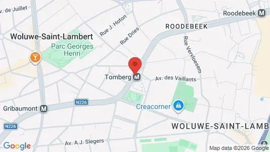 Apartments for rent i Brussels Sint-Lambrechts-Woluwe - kort over placeringen