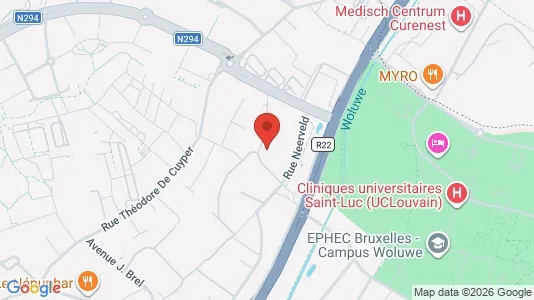 Apartments for rent i Brussels Sint-Lambrechts-Woluwe - kort over placeringen