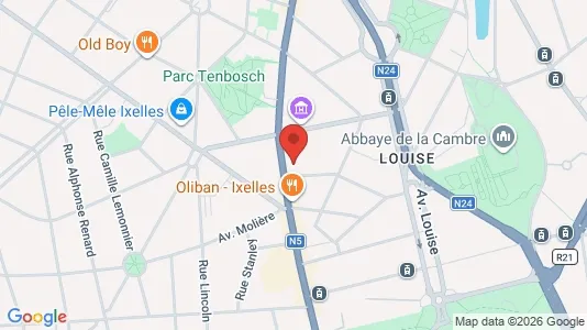 Apartments for rent i Brussels Elsene - kort over placeringen